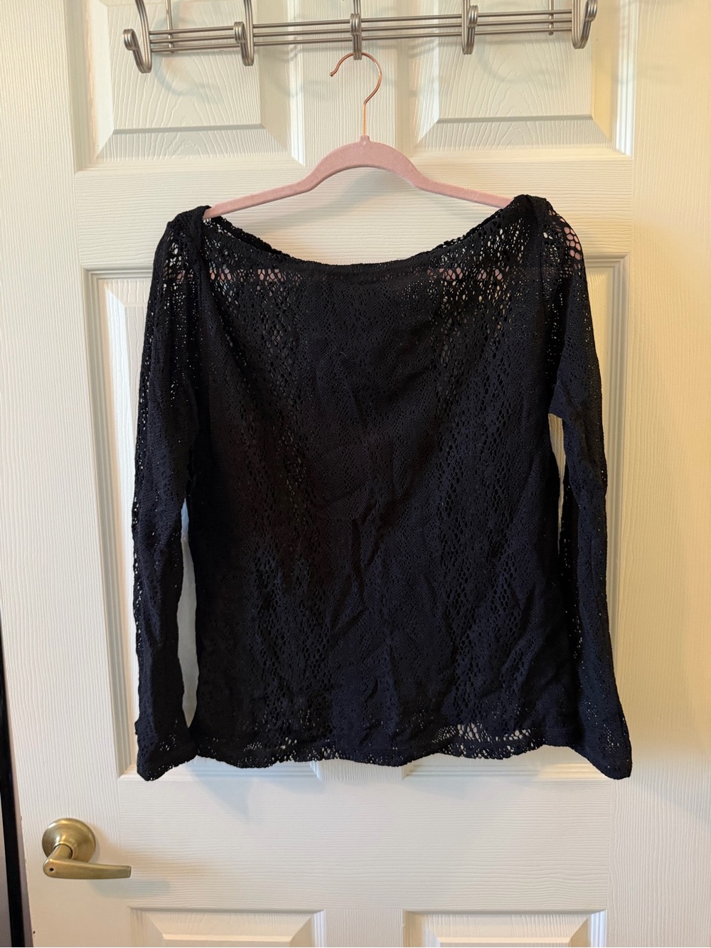 Jacob Black Lace Long-Sleeve Top